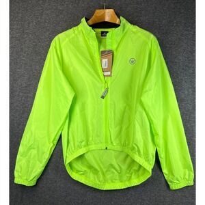 NWT Canari Microlight Shell Jacket Men XL Killer Yellow Cycling Rain Windbreaker